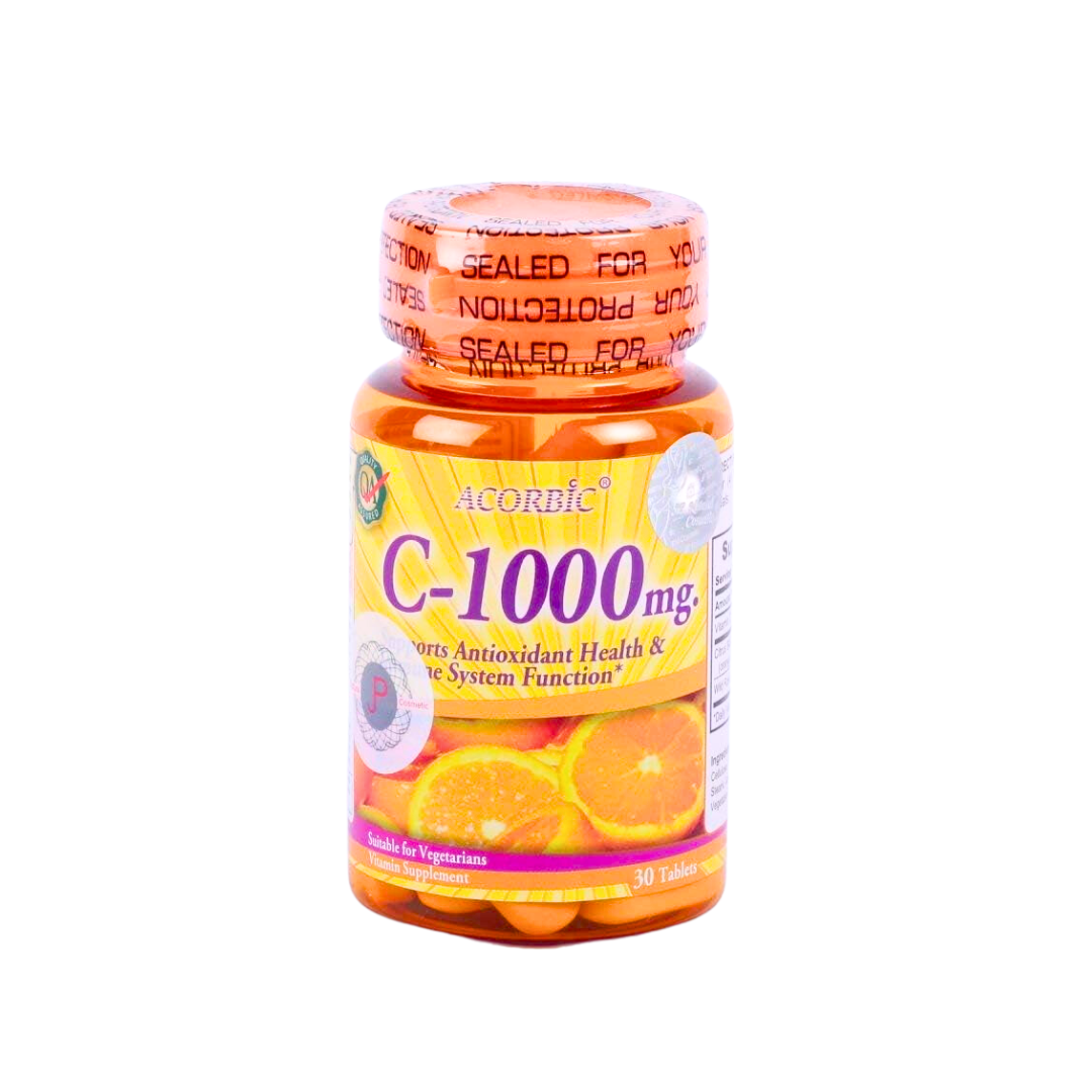 Acorbic C-1000mg Vitamin C Supplement, 30 Tabs