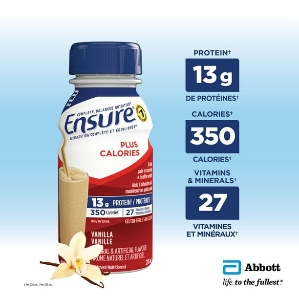 ENSURE® Plus Calories Vanilla Nutrition Shake, 237Ml