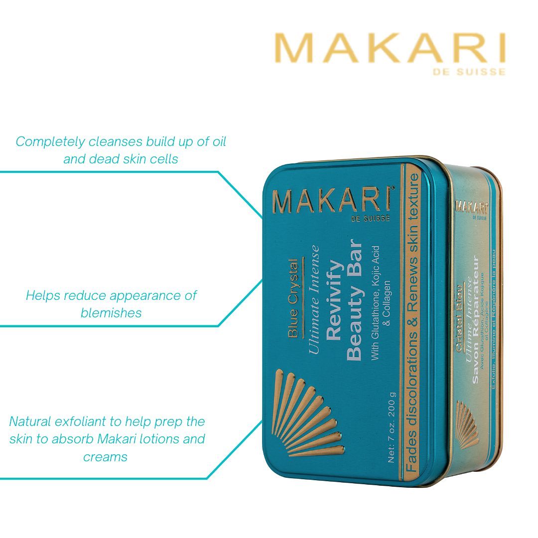 Makari Blue Crystal Revivify Multi Function Beauty Bar Soap, 200g