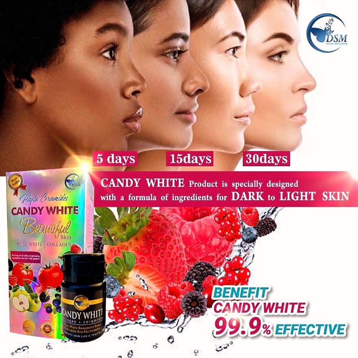 DSM Phyto Ceramides Candy White Beautiful Skin: Pure White Collagen Supplement