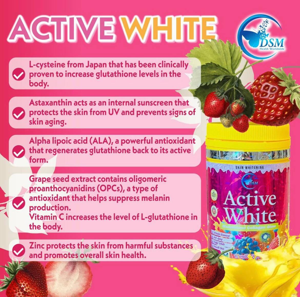 DSM Active White Glutathione Collagen Glow